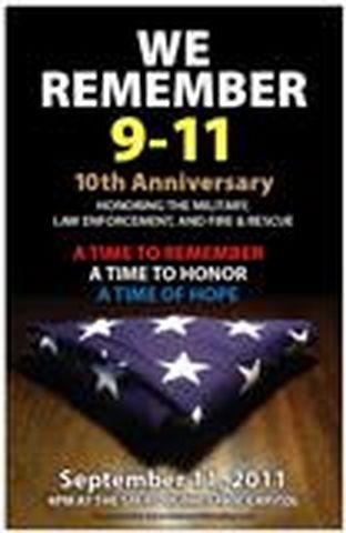 1991 Ford LTD Crown Victoria - 9/11 tenth-anniversary memorial event poster; not a vehicle-related document.