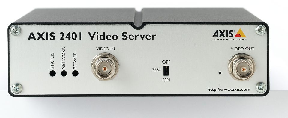AXIS 2401 Video Server with video in/out ports and status lights