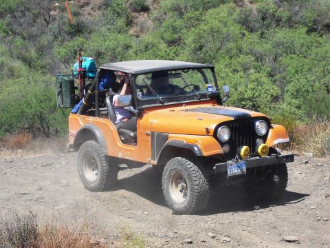 1986 Ford Bronco - This Jeep CJ is equipped for off-road adventure, carrying extra equipment on its rear rack.
