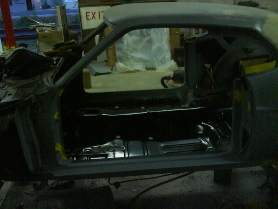 After a year and a half halt in progress, I gave the Boss my full attention for 4 days before I left for Afghanistan. Floor pan installed, 10 Sep '11.  Slides right in through the windshield opening.  who knew?  Afghan tour was a year long, so nothing else happened.