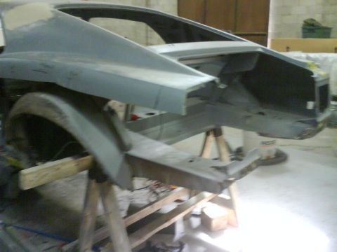 1970 Ford Mustang - not much left back here. All the rust is gone.