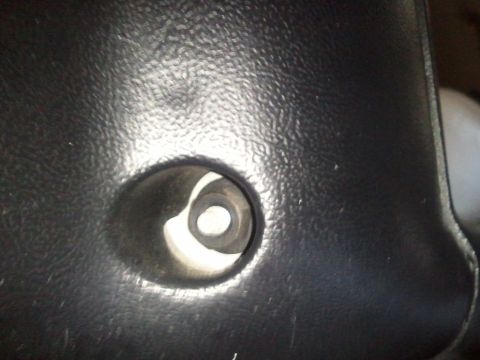 1994 Ford Bronco - Close-up of the steering column shroud interior of a 1994 Ford Bronco.
