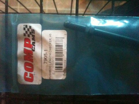 1993 Ford Bronco - Comp Cams pushrod length checker part, part number 7905-1, with a barcode and date.