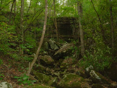 1983 Ford Bronco - After a LOT of winding dusty trails, we found Rock Wall near the canebrake. This pic doesn't do it justice - it's about 40 feet tall; the u…