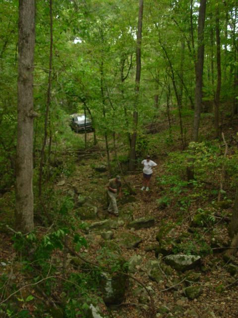 1983 Ford Bronco - This is looking back down the canyon from the face of the Rock Wall.