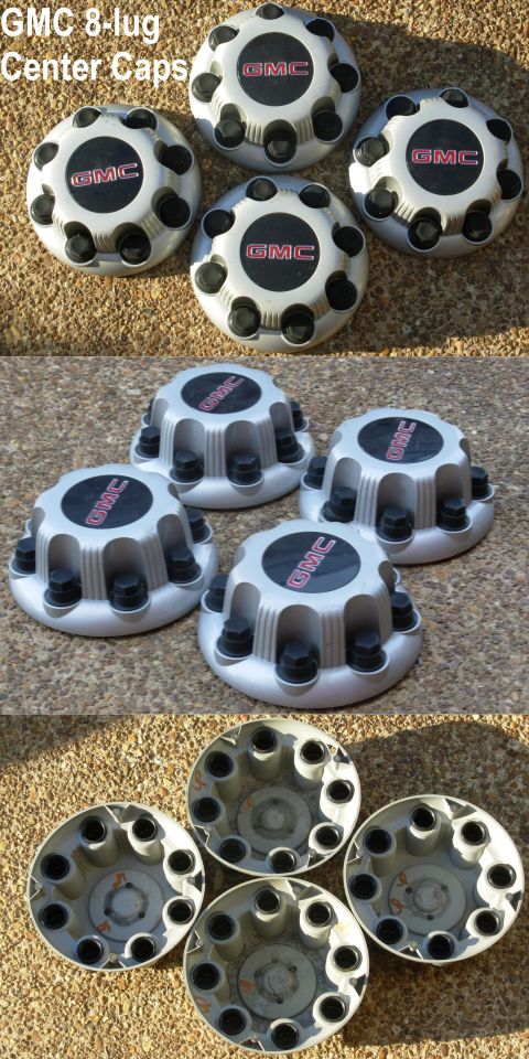 1997 Chevrolet Silverado 3500 - FOR SALE Used center caps for GMC 8-lug single rear wheel. I'm not sure about the year range or if these are for steel/alloy rims.
