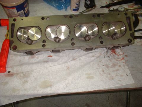 1969 Ford Mustang - C8OE-N heads with new 2.09" I & 1.65" E SS valves. 74 cc's.