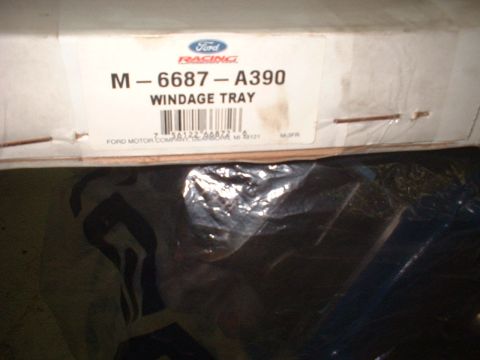 1969 Ford Mustang - Box for a Ford Racing windage tray, part number M-6687-A390.