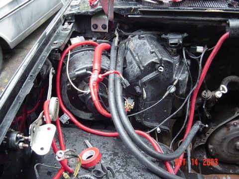 1989 Ford Bronco - Re-did the heater power wires, and the amp wires