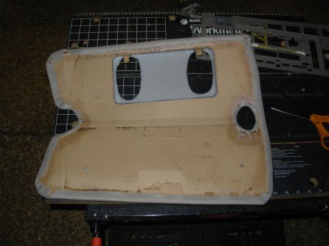 1997 Chevrolet Silverado 3500 - I carefully pulled the fabric over the edge, keeping the edge straight & smooth, and working the E6000 all the way through it. Then I appli…