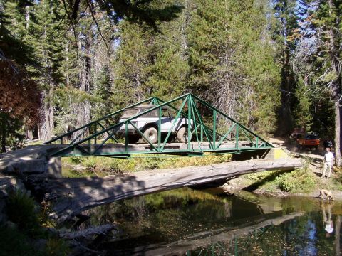 1967 Ford Bronco - The Bronchole on the Rubicon Springs bridge