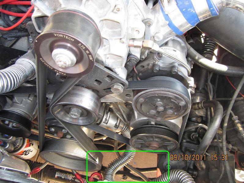 Vortech supercharger pulley and belt system