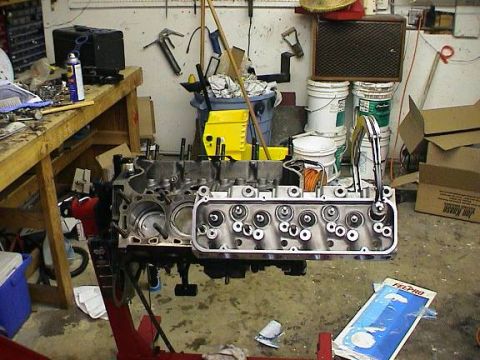 1979 Ford Bronco - Things get better as you go along. I finally figured out a good way way to hold the head while putting springs on