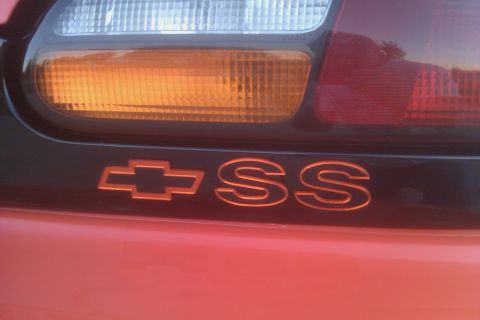 1999 Chevrolet Camaro - The rear emblem on this 1999 Chevrolet Camaro SS is clearly visible.