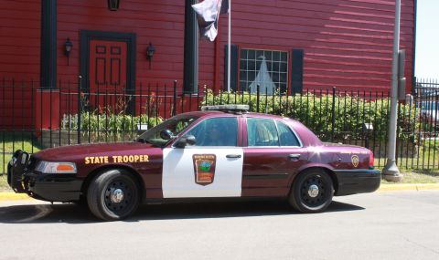 2003 Ford Crown Victoria - 2011 Minnesota State Patrol, I believe the white on the door is all vinyl.