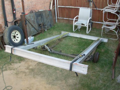 2004 Land Rover Land Rover - To prep it for welding, the frame is strapped together.