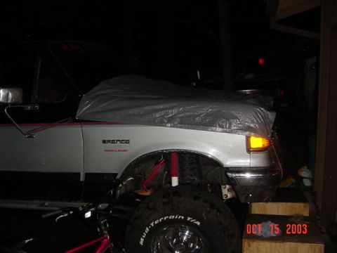 1989 Ford Bronco - Make shift hood