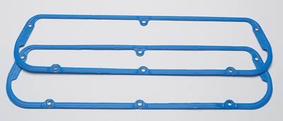 1990 Ford Bronco - Two blue valve cover gaskets are shown against a white background.