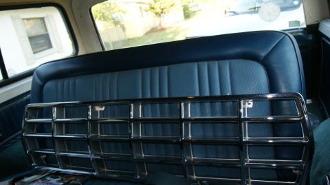 1978 Ford Bronco - Grille for a 1978 Ford Bronco, placed on the interior bench seat.