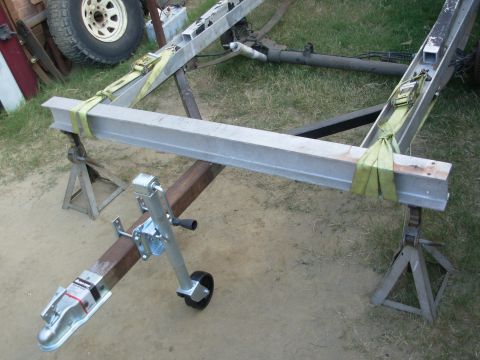 2004 Land Rover Land Rover - The tongue is long enough that the frame clears a fullsize truck bumper, and the jack is back enough to clear a fullsize tailgate.