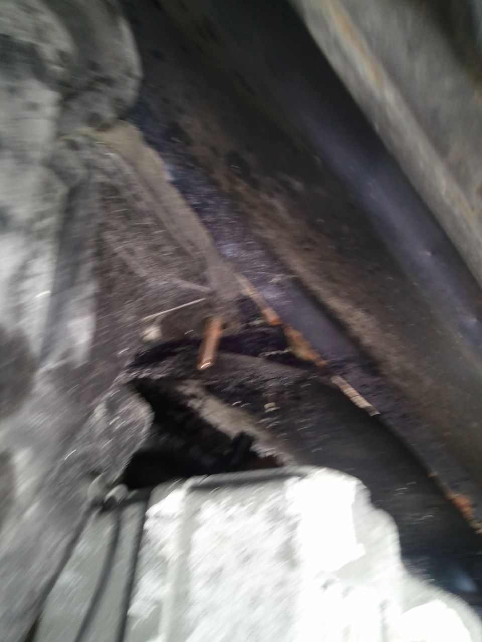 Underbody AC lines and components, some with copper fittings