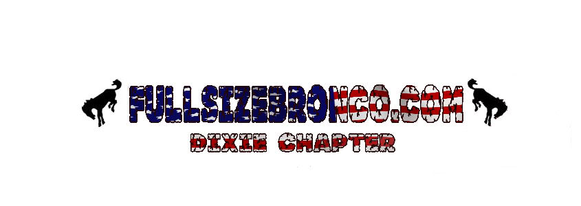 Fullsizebronco.com Dixie Chapter logo with broncos and Supermotors.net text