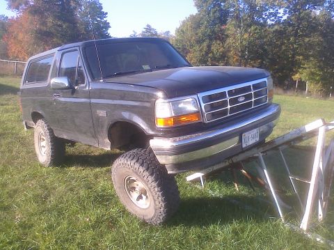 1995 Ford Bronco - This 1995 Ford Bronco is positioned on a ramp outdoors.