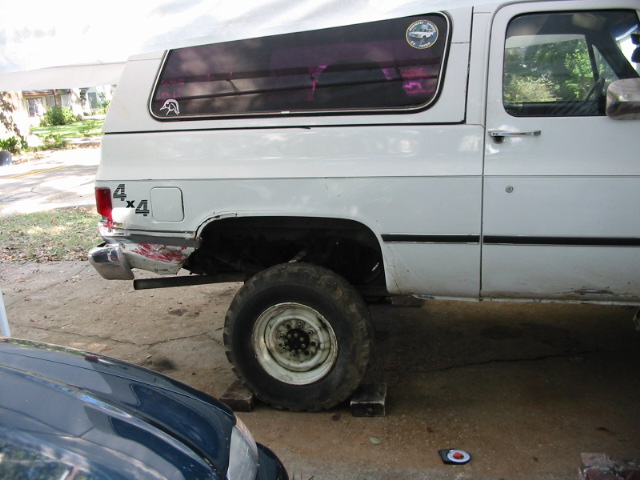 rear lifted and 14 bolt installed...ghetto wheels