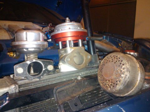 1995 Ford Probe - Custom engine components, including blow-off valves and an exhaust silencer, are visible in the engine bay.