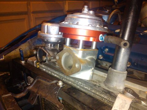 1995 Ford Probe - Close-up of a turbocharger wastegate assembly, likely an aftermarket part.