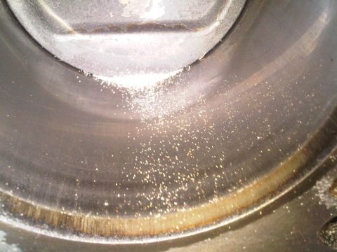 1985 Ford Bronco - sand from the machine shop after they "fixed" my heads.