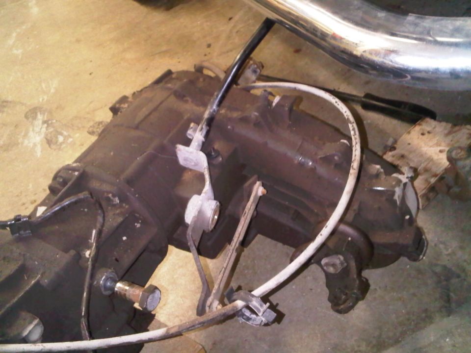 transmission assembly with cables and linkages