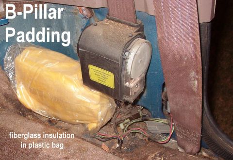 1983 Ford Bronco - B-pillar sound padding commonly absorbs water and causes wiring to corrode away to a green slime. This is a '93 Bronco with the rare courte…