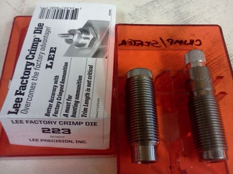 1996 Ford Bronco - A Lee Factory Crimp Die set for 223 caliber ammunition is displayed in its original packaging.