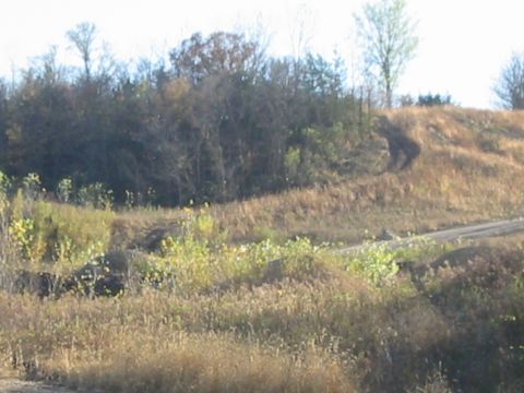 1991 Ford Bronco - A dark SUV is visible on a grassy hill, with tire tracks indicating off-road activity.