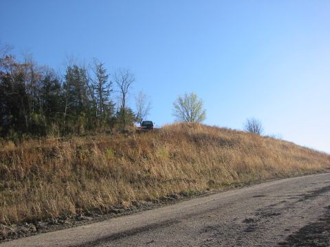 1991 Ford Bronco - 1991 Ford Bronco on a hill with dry grass and trees.
