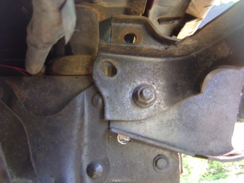 1986 Ford Bronco - Side view of drivers side bracket. To move the smoothie bumper up to match the body lift I placed the bottom hole in the bumper bracket in…