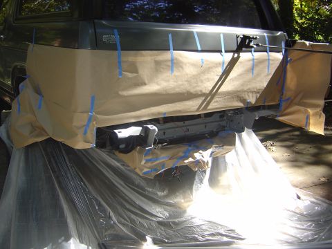 1986 Ford Bronco - Remember, over spray is ugly and can be avoided with a little work.