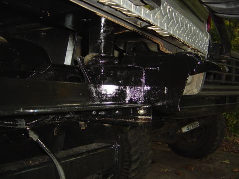 1986 Ford Bronco - New backup light mount made from 1/8 inch angled steel.