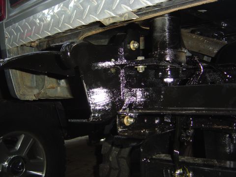 1986 Ford Bronco - 1/4inch angled steel connecting the top of the frame to the upper bolt in the bumper bracket.