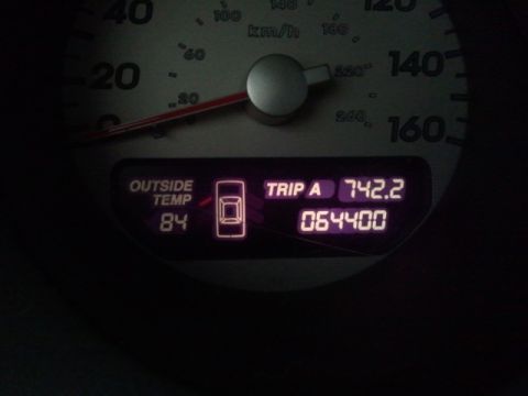 2008 Subaru Legacy - The car's dashboard displays the outside temperature and odometer reading.
