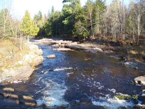 1988 Ford F-250 - A scenic view of a river with rocky banks and surrounding trees, dated January 8, 2008.