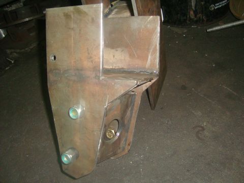 1980 Ford Bronco - A custom-welded suspension component is shown, likely for off-road modification.