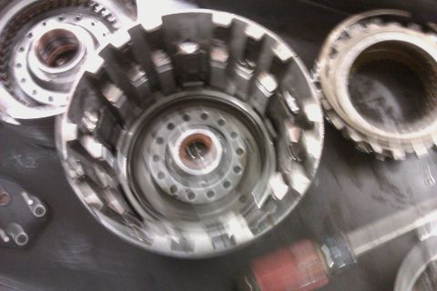 2005 GMC Yukon - Close-up of transmission torque converter parts, possibly for a 4L60E rebuild.