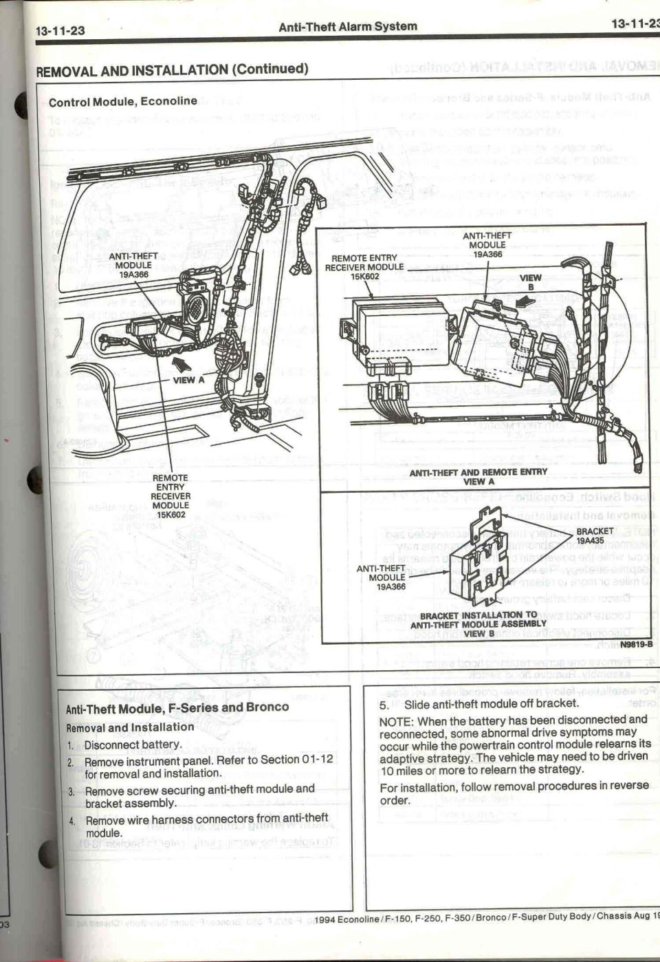 Anti-Theft Module removal 1