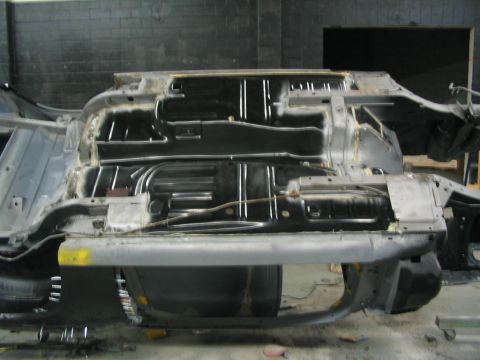 1970 Ford Mustang - new floor pan. The purists complain the ribbing is not correct. Doesn't bother me. Who is really ever going to know? Unlikely those complai…