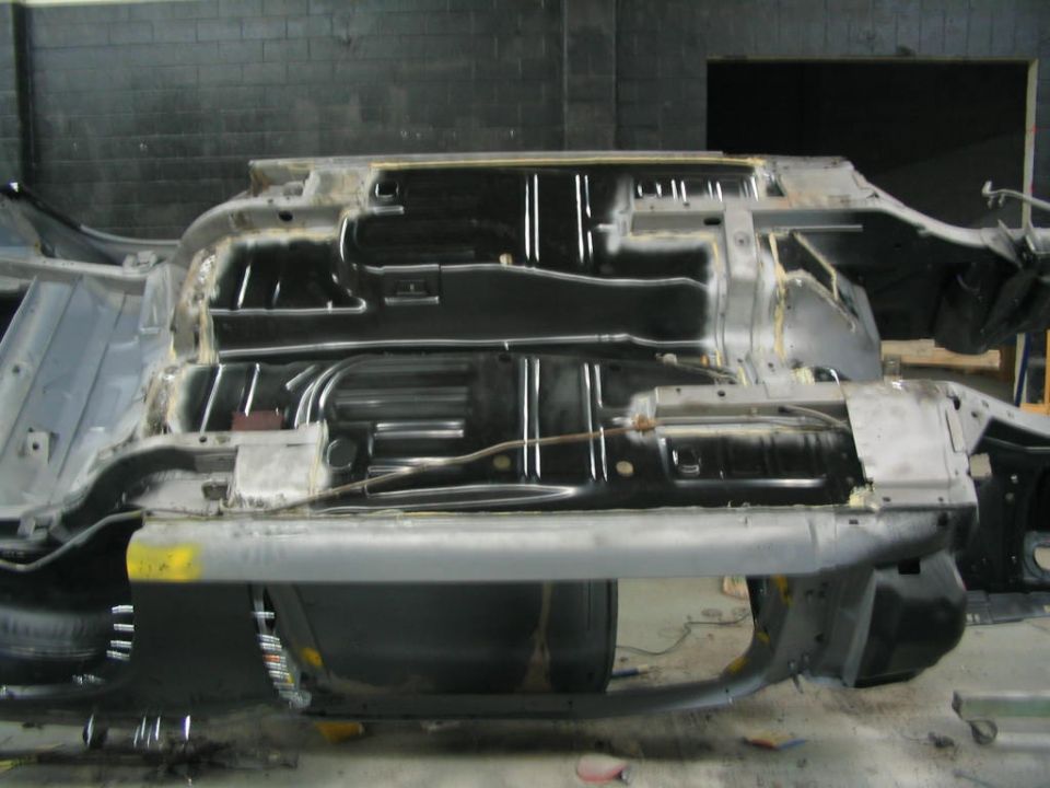new floor pan.  The purists complain the ribbing is not correct.  Doesn't bother me.  Who is really ever going to know?  Unlikely those complaining would be actually making an offer on the car if the ribbing was correct.