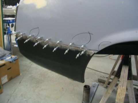 1970 Ford Mustang - tried to save as much original sheet metal as possible. No real issues above this cut line. Those 3 small dents will be worked out with a h…