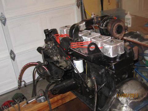 1984 Ford Bronco - Engine assembly with turbocharger and associated plumbing, dated 11/05/2011.