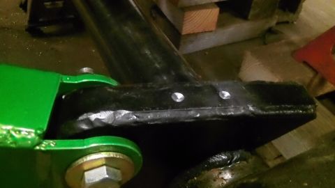 1979 Ford Bronco - Detail of a suspension component, possibly part of a custom modification or repair.
